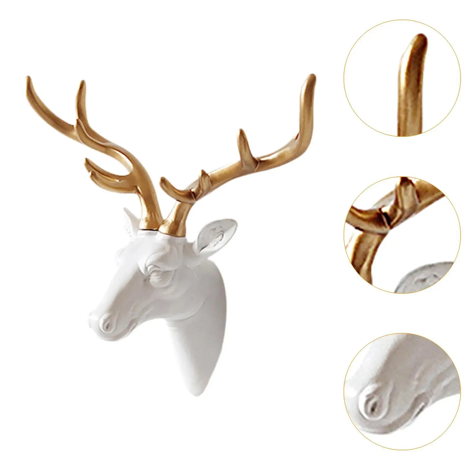Deer Head Wall Hanging Ornament Office Fireplace Gift Housewarming for Home Decor Collectible Resin Sculpture Hanging Pendant
Deer Head Wall Hanging Ornament Office Fireplace Gift Housewarming for Home Decor Collectible Resin Sculpture Hanging Pendant