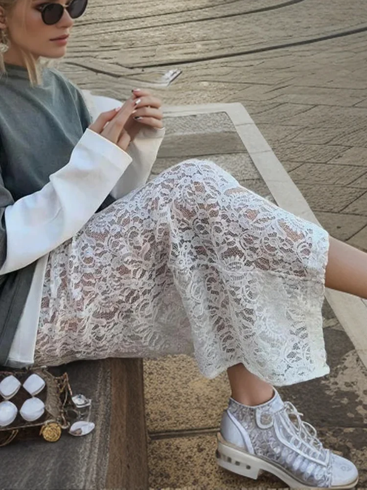 Fashion White Lace Skirts for Women Clothing 2024 New Summer Korean Gentle Hollow Jacquard Long Skirts Female Sexy Split Skirts
Fashion White Lace Skirts for Women Clothing 2024 New Summer Korean Gentle Hollow Jacquard Long Skirts Female Sexy Split Skirts