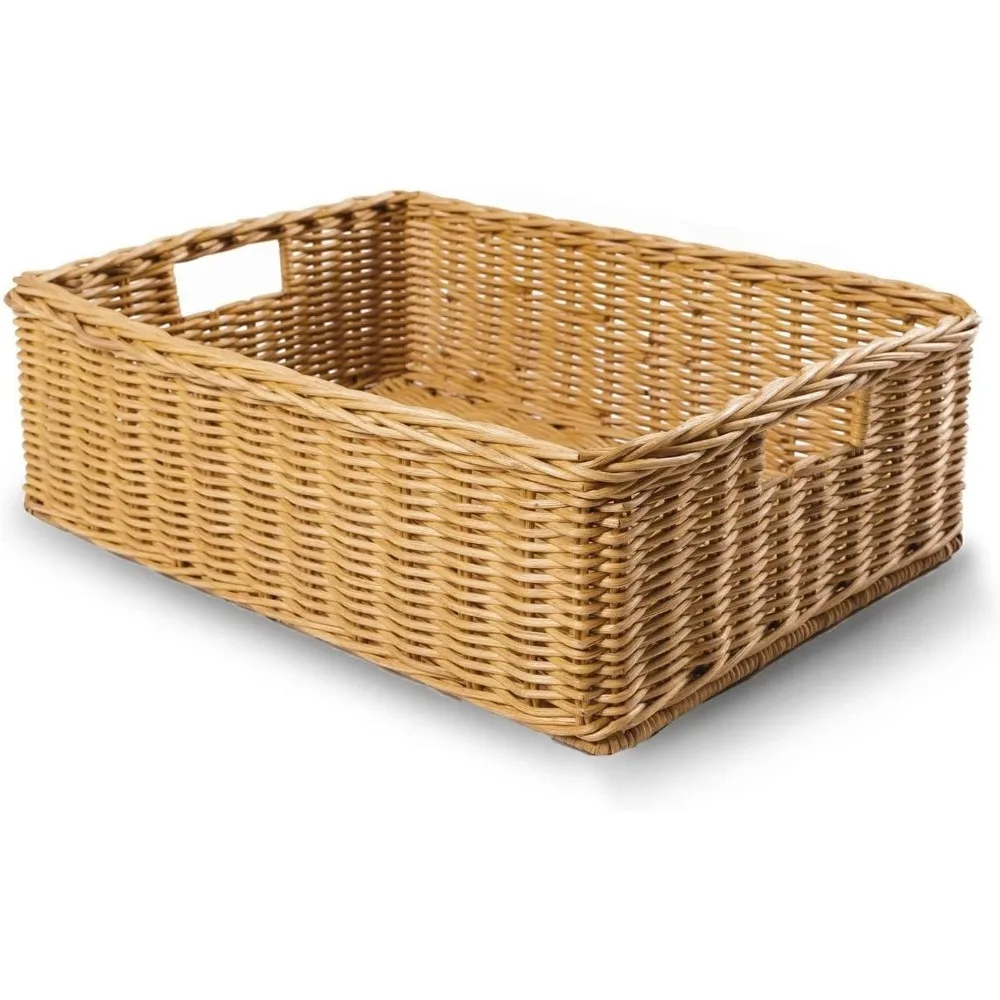 Under the Bed/Basic Wicker Storage Basket, Large, 22 in L x 16.5 in W x 7 in H, Sandstone
Under the Bed/Basic Wicker Storage Basket, Large, 22 in L x 16.5 in W x 7 in H, Sandstone