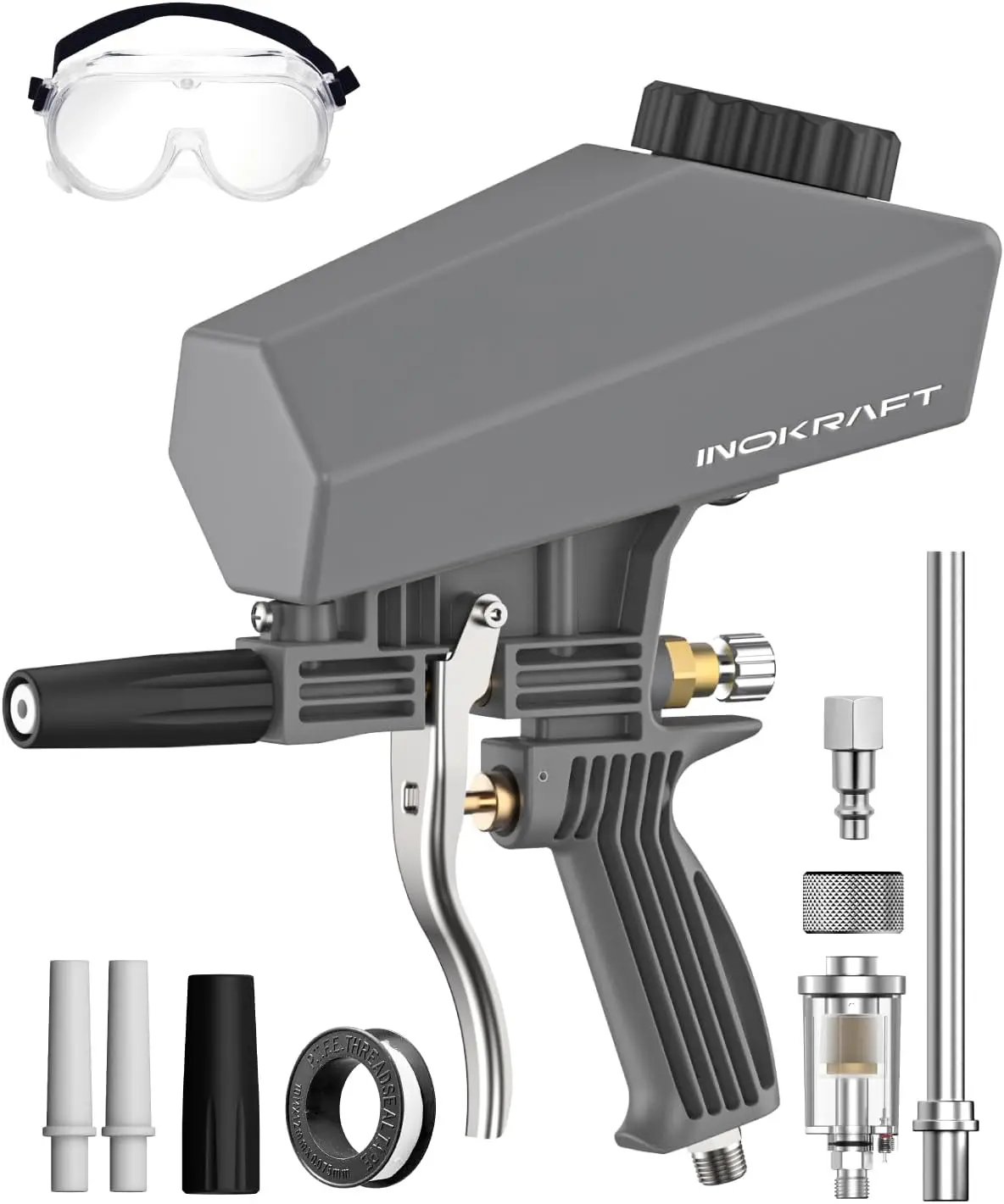 Leak-Proof Portable Sand Blaster Gun Kit with Oil-Water Separator & Extension Nozzle for Rust & Paint Removal
Leak-Proof Portable Sand Blaster Gun Kit with Oil-Water Separator & Extension Nozzle for Rust & Paint Removal