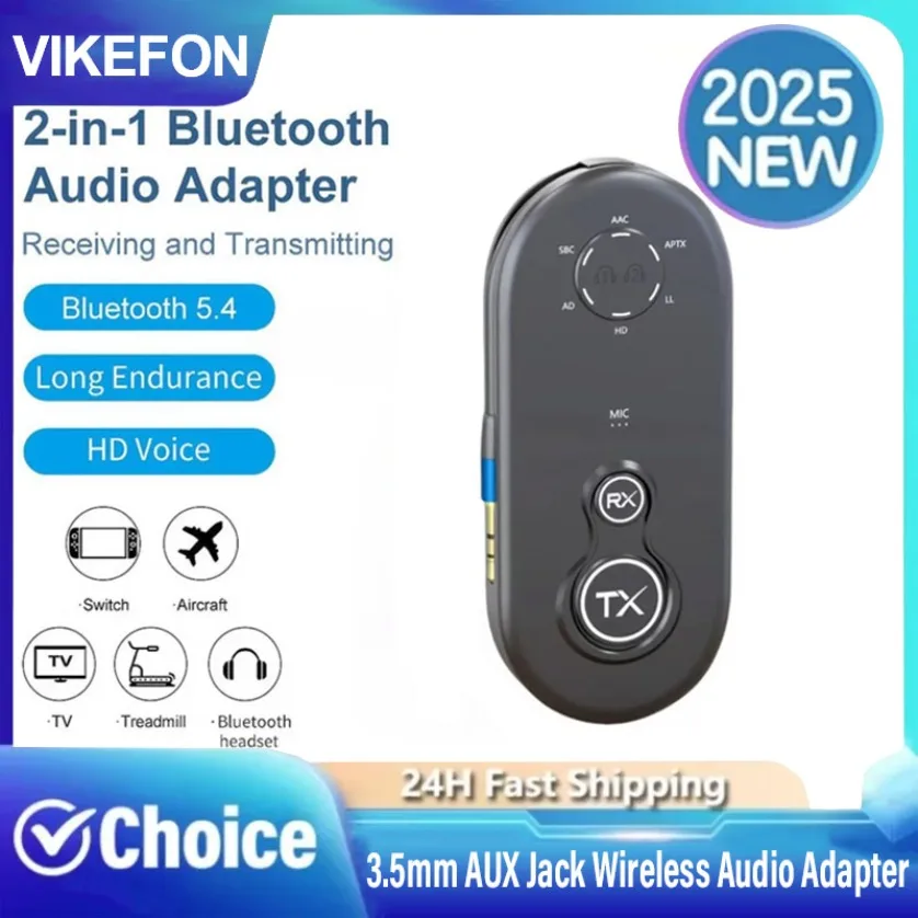 Беспроводной аудиоадаптер Bluetooth 5,4 приемник-передатчик с низкой задержкой 3,5 мм AUX разъем для ТВ самолета автомобильный динамик ПК наушники
Беспроводной аудиоадаптер Bluetooth 5,4 приемник-передатчик с низкой задержкой 3,5 мм AUX разъем для ТВ самолета автомобильный динамик ПК наушники