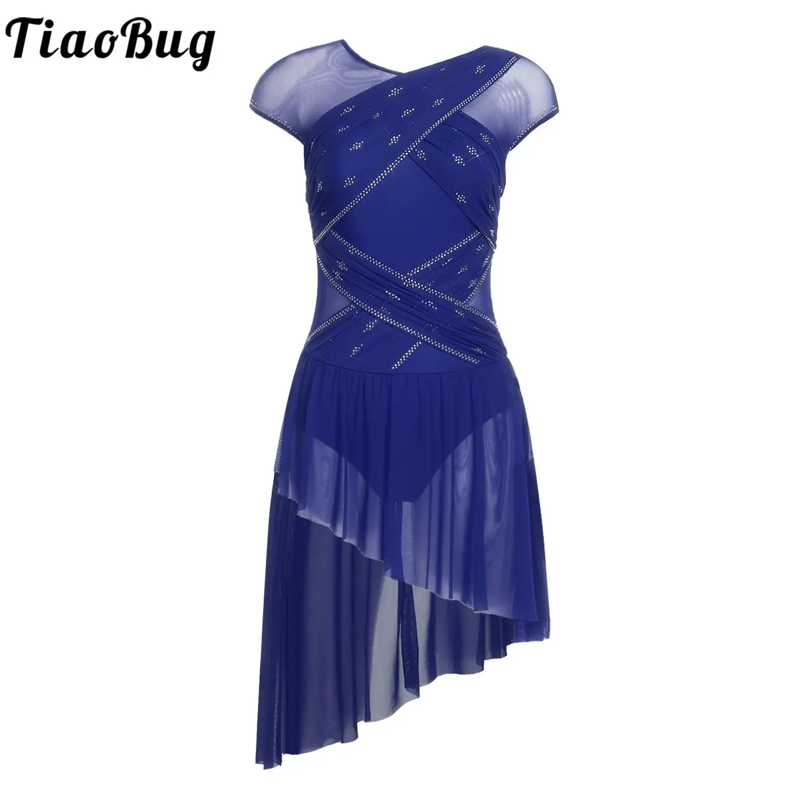 Women Artistic Figure Skating Dance Leotards Dress Lyrical Modern Dancewear Ruched Rhinestones Leotard Ballet Jersey Dresses
Women Artistic Figure Skating Dance Leotards Dress Lyrical Modern Dancewear Ruched Rhinestones Leotard Ballet Jersey Dresses