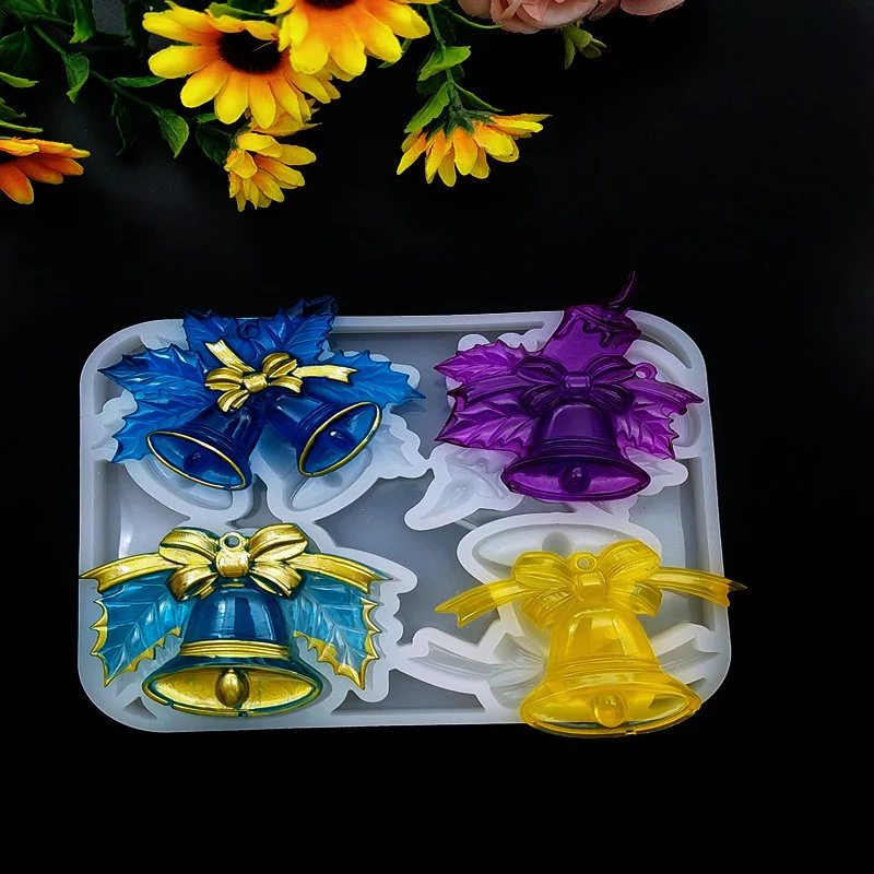 Christmas Combination Bells Keychain Silicone Molds with Hole Keyring Pendant Handmade Mold Christmas Day Gift Dropsale
Christmas Combination Bells Keychain Silicone Molds with Hole Keyring Pendant Handmade Mold Christmas Day Gift Dropsale
