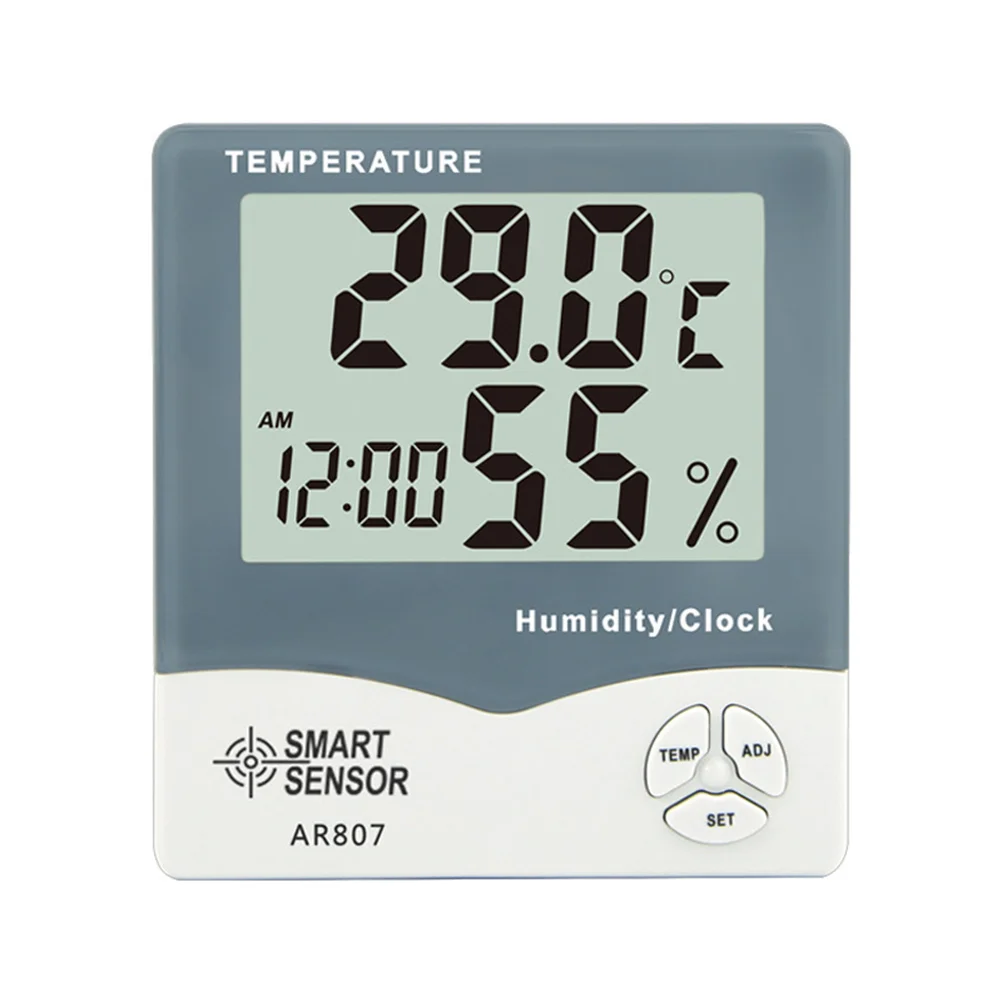 Indoor Thermometer Temperature Gauge Humidity Monitor and Household Electronic Clock
Indoor Thermometer Temperature Gauge Humidity Monitor and Household Electronic Clock