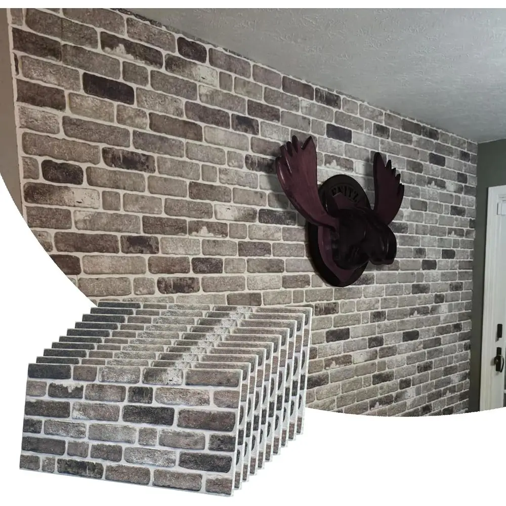 3D Stone Wall Panels - Grey and Black Cladding for Living Spaces, Kitchen, Bath, and Balcony, Set of 10, Covers 53 sq ft.
3D Stone Wall Panels - Grey and Black Cladding for Living Spaces, Kitchen, Bath, and Balcony, Set of 10, Covers 53 sq ft.