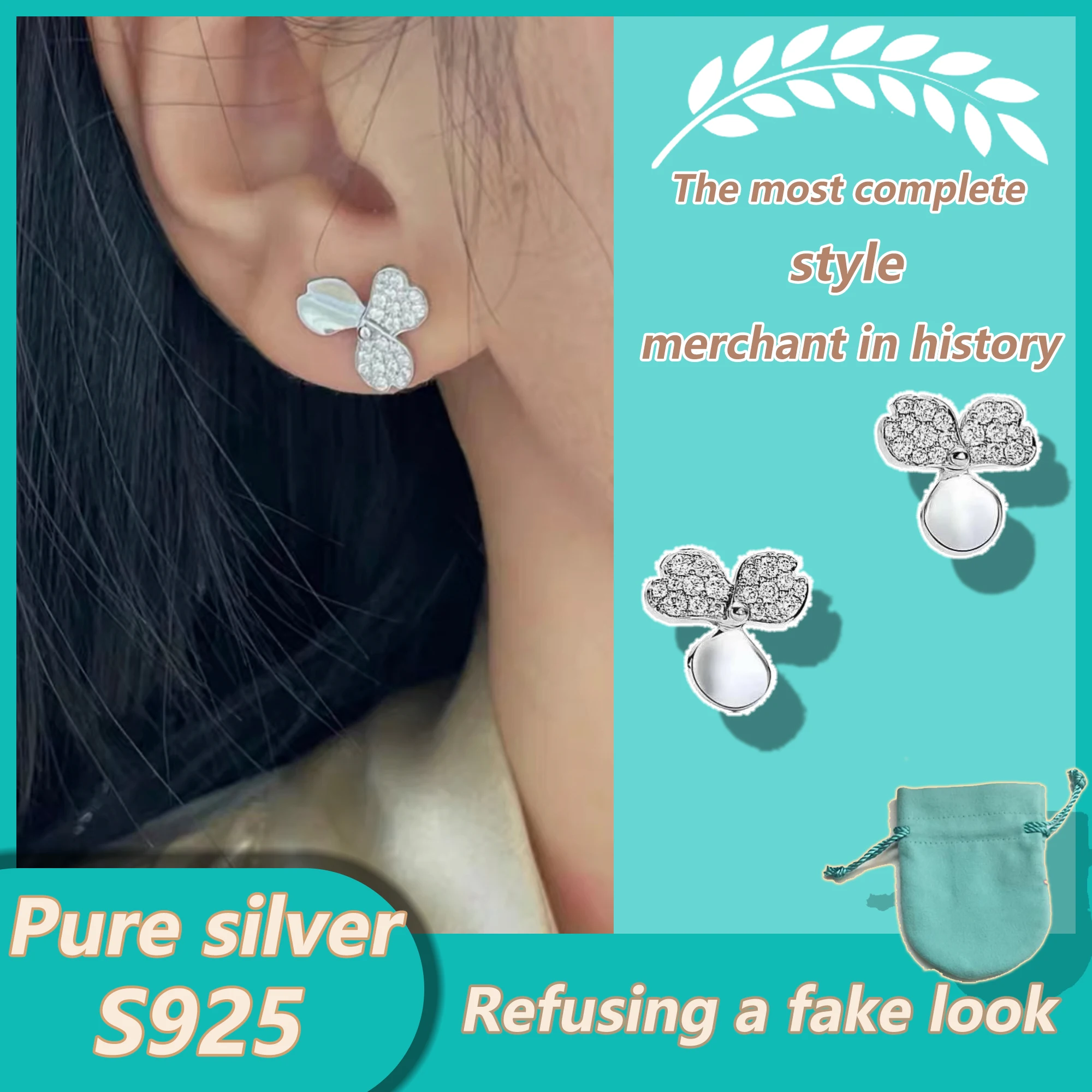 Platinum Flower Charm Diamond Earrings Pure Silver S925 Flower Charm Light Luxury Earrings Paper Flowers Series Anniversary
Platinum Flower Charm Diamond Earrings Pure Silver S925 Flower Charm Light Luxury Earrings Paper Flowers Series Anniversary