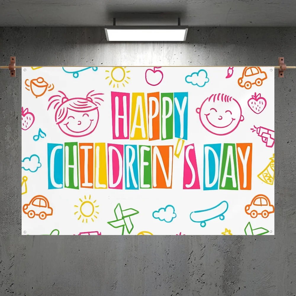 Graffiti Happy Childrens Day Flag Room Bedroom Home&Outdoor Wall Hanging Concert Printed Background Decoration Art Banner
Graffiti Happy Childrens Day Flag Room Bedroom Home&Outdoor Wall Hanging Concert Printed Background Decoration Art Banner