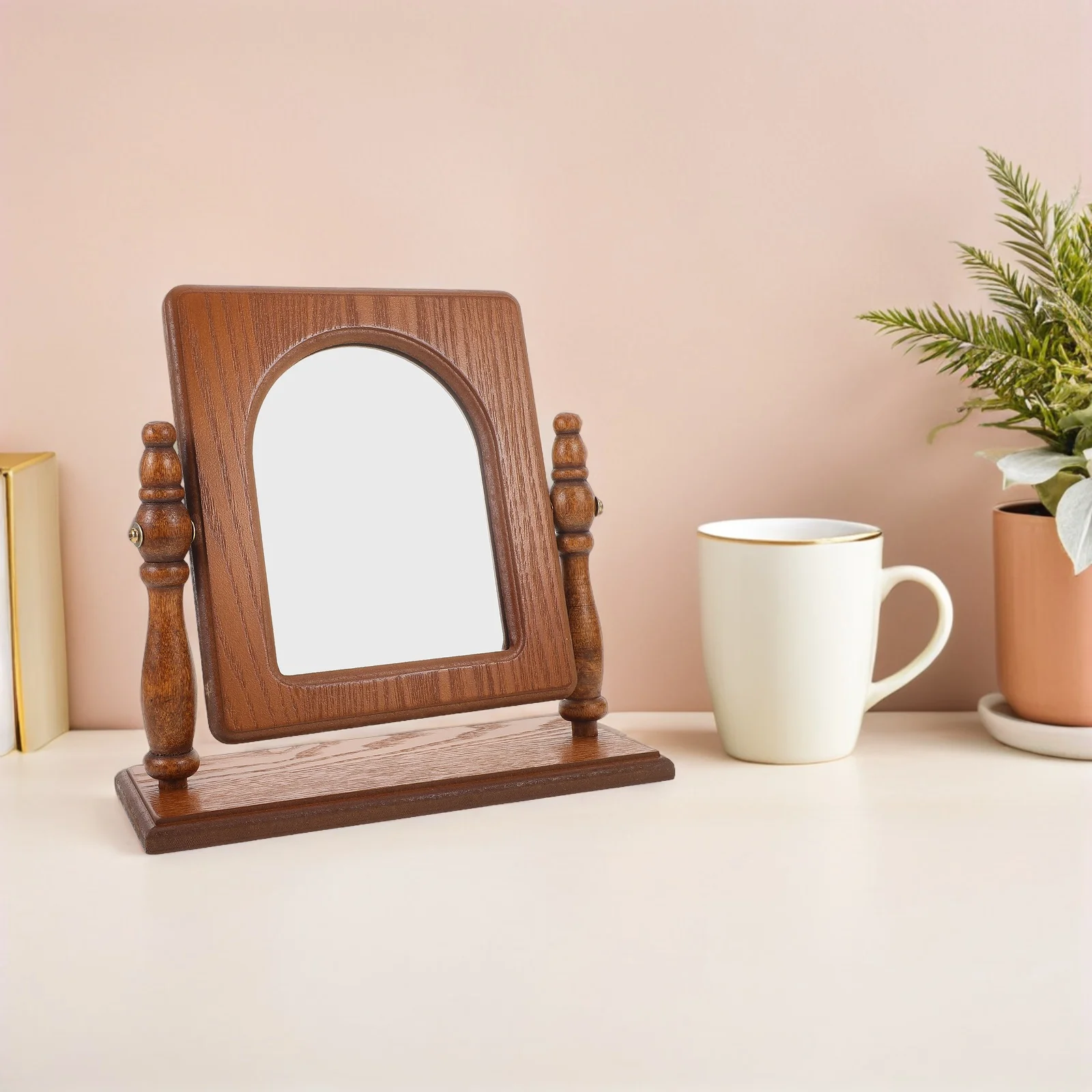 French Style Makeup Mirror Wooden Desktop Vanity Decorative Bathroom Bedroom Table Mirror Stand
French Style Makeup Mirror Wooden Desktop Vanity Decorative Bathroom Bedroom Table Mirror Stand