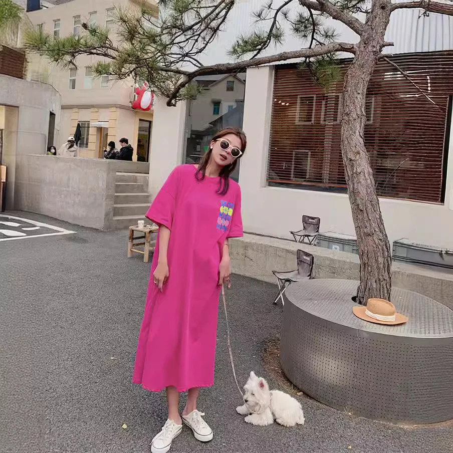 Korean Style plus Size Women's Dress Summer Thin Versatile Retro Loose Long Straight Tube Female Long Skirt Commute Style
Korean Style plus Size Women's Dress Summer Thin Versatile Retro Loose Long Straight Tube Female Long Skirt Commute Style