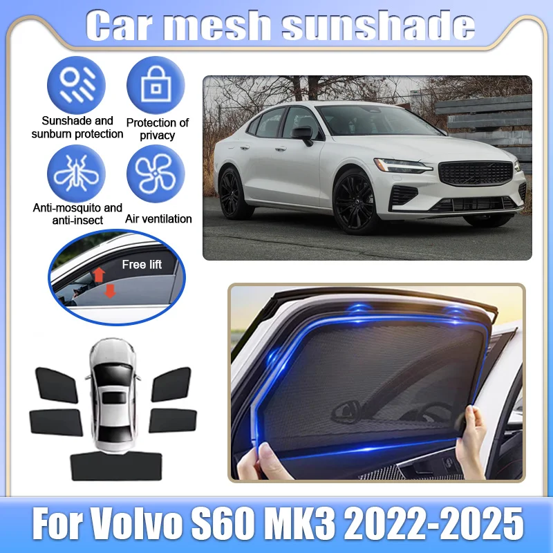 Car Mesh Sunshades For Volvo S60 MK3 B4 B5 2022-2025 Window Sun Visors Magnetic Privacy Curtains Anti Mosquito Auto Accessories
Car Mesh Sunshades For Volvo S60 MK3 B4 B5 2022-2025 Window Sun Visors Magnetic Privacy Curtains Anti Mosquito Auto Accessories