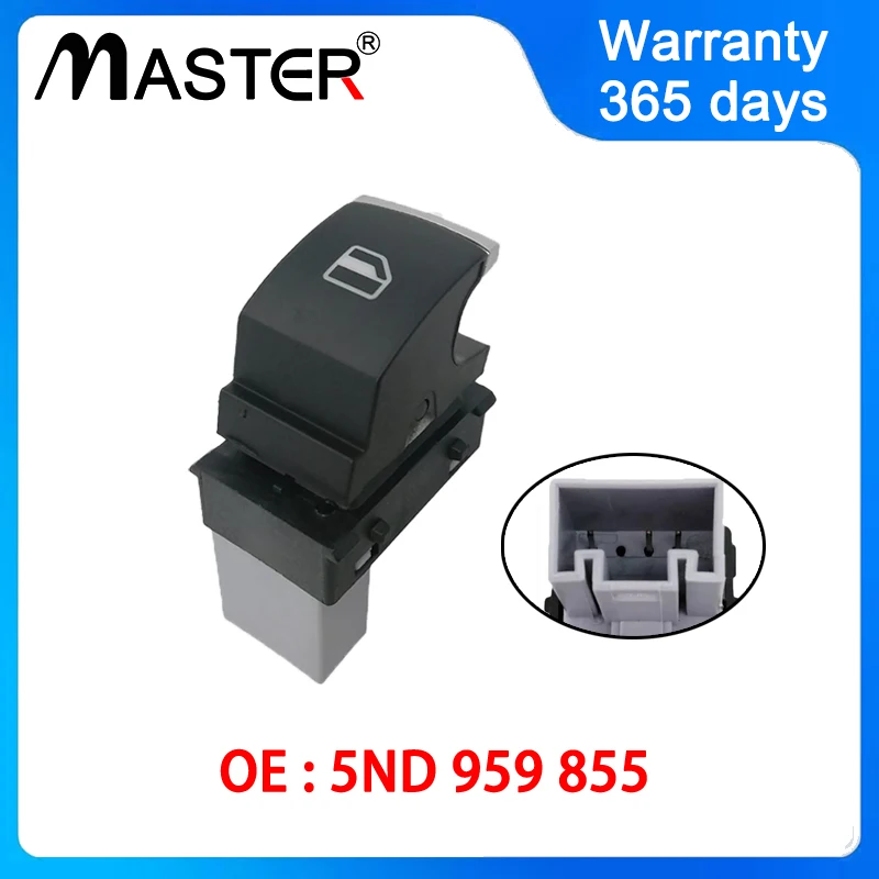 Power Window Switch Control Button 5ND959855 For VW Jetta Tiguan Caddy Golf MK5 MK6 Passat Touran Seat MK2 5K0959855 5ND 959 855
Power Window Switch Control Button 5ND959855 For VW Jetta Tiguan Caddy Golf MK5 MK6 Passat Touran Seat MK2 5K0959855 5ND 959 855