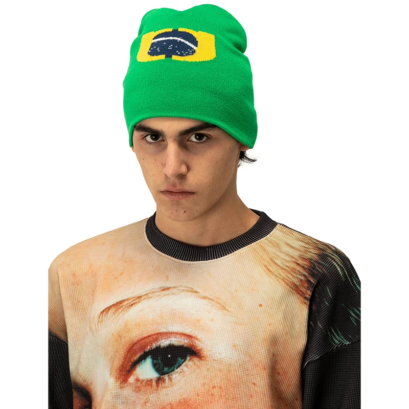 2025 new Y2K bioci hat, fashionable knitted hat, national flag, Brazilian funny street hat, casual outdoor, unisex.
2025 new Y2K bioci hat, fashionable knitted hat, national flag, Brazilian funny street hat, casual outdoor, unisex.
