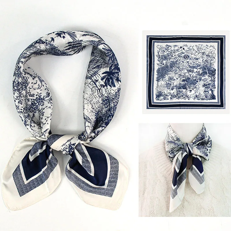 Luxury Plant-printed Scarf Women Simulated Silk Elegant And Versatile Headwear Bag Clothing And Accessories Square Scarf Ladies
Luxury Plant-printed Scarf Women Simulated Silk Elegant And Versatile Headwear Bag Clothing And Accessories Square Scarf Ladies