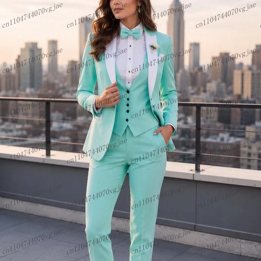 White Collar Blue Green Formal Business Women Suit Wedding Party Prom Ladies Mother Girl Tuxedos 3 Piece Set Blazer Vest Pants
White Collar Blue Green Formal Business Women Suit Wedding Party Prom Ladies Mother Girl Tuxedos 3 Piece Set Blazer Vest Pants