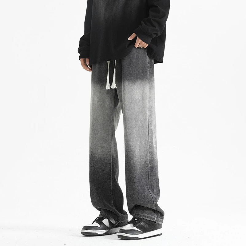 Американские винтажные модные мужские повседневные брюки градиентного цвета 2025 года, модные широкие прямые джинсовые брюки с завязками, мужские джинсовые брюки
Американские винтажные модные мужские повседневные брюки градиентного цвета 2025 года, модные широкие прямые джинсовые брюки с завязками, мужские джинсовые брюки