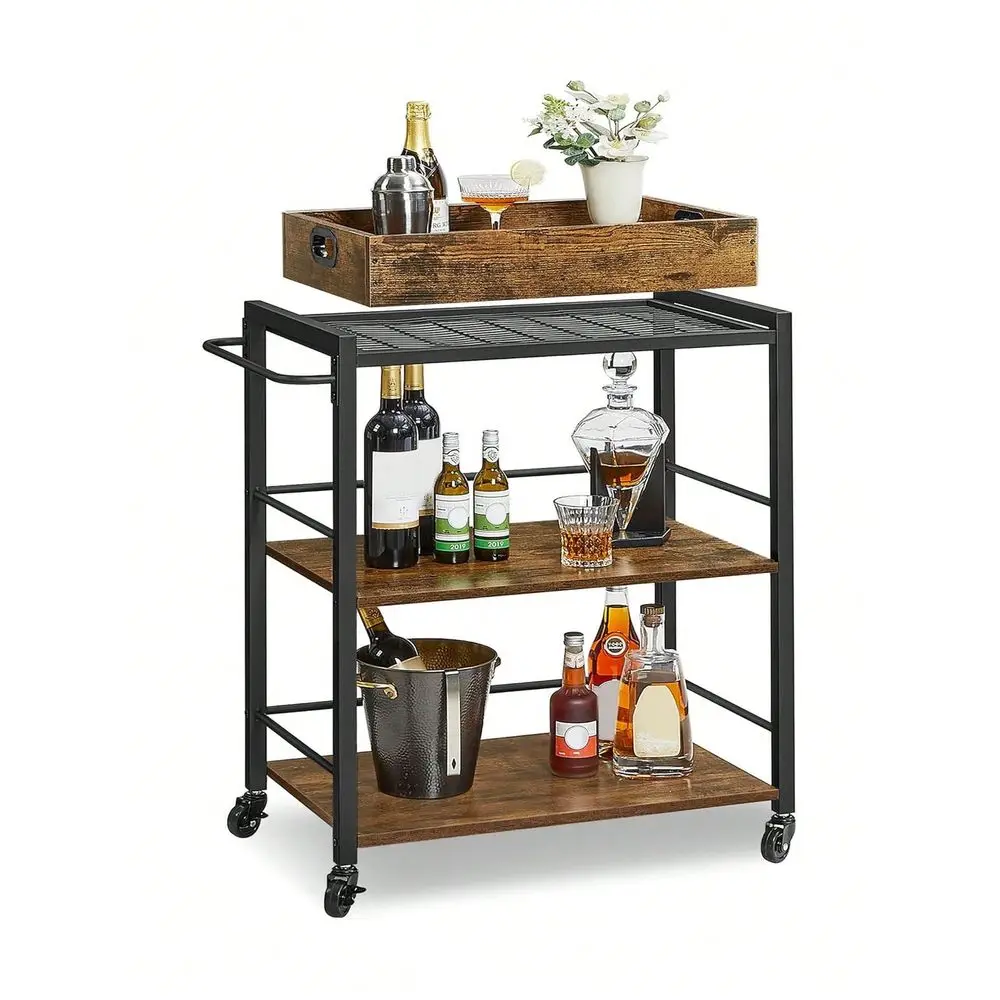Kitchen Island And Cart Kitchen OrganizersServing Cart With Removable Tray, 3Tier Kitchen Utility Cart On Wheels With Storage, W
Kitchen Island And Cart Kitchen OrganizersServing Cart With Removable Tray, 3Tier Kitchen Utility Cart On Wheels With Storage, W