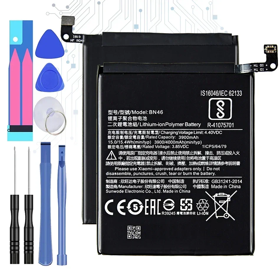 Сменная батарея BN46 4000 мАч для Xiaomi Redmi Note8 Note 8T 8 для Redmi 7 Redmi7 Note 6 Note6 + бесплатный инструмент
Сменная батарея BN46 4000 мАч для Xiaomi Redmi Note8 Note 8T 8 для Redmi 7 Redmi7 Note 6 Note6 + бесплатный инструмент