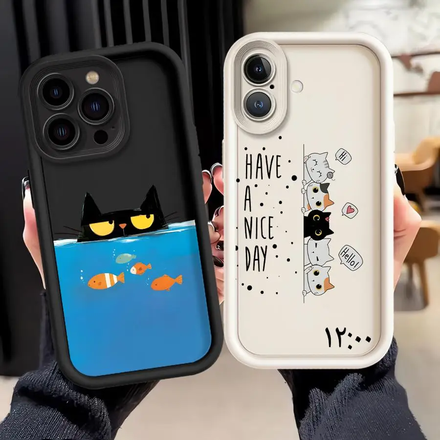 Мягкий чехол для телефона с мультяшным котом для iPhone 17, 16, Pro Max 12, 15 Plus, 14, 13, 11, Air 16e
Мягкий чехол для телефона с мультяшным котом для iPhone 17, 16, Pro Max 12, 15 Plus, 14, 13, 11, Air 16e