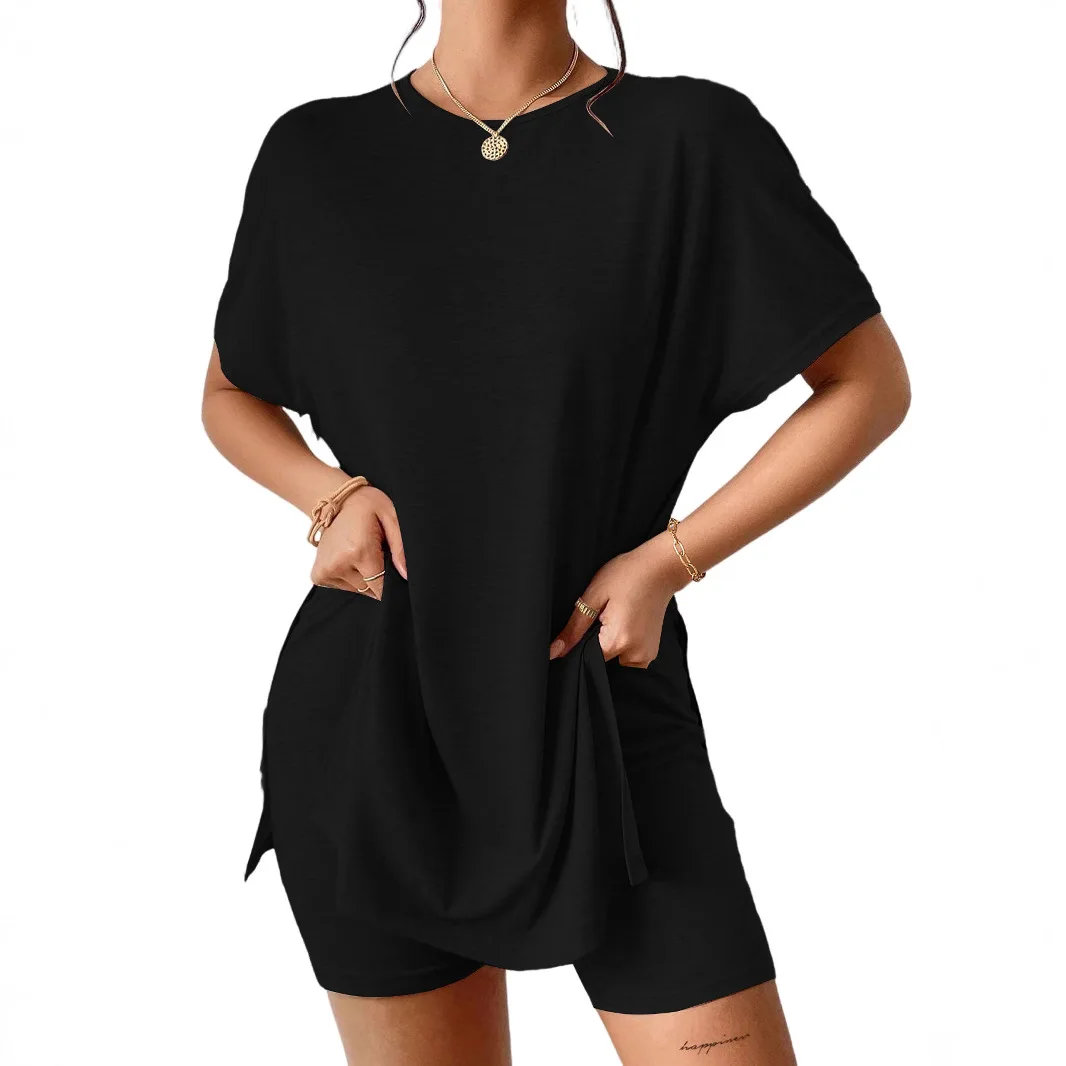 Summer 2026 New Pure Color round Neck Batwing Sleeve Casual Women's Set Three-quarter Length Pants Comfortable Breathable Fas...
Summer 2026 New Pure Color round Neck Batwing Sleeve Casual Women's Set Three-quarter Length Pants Comfortable Breathable Fas...