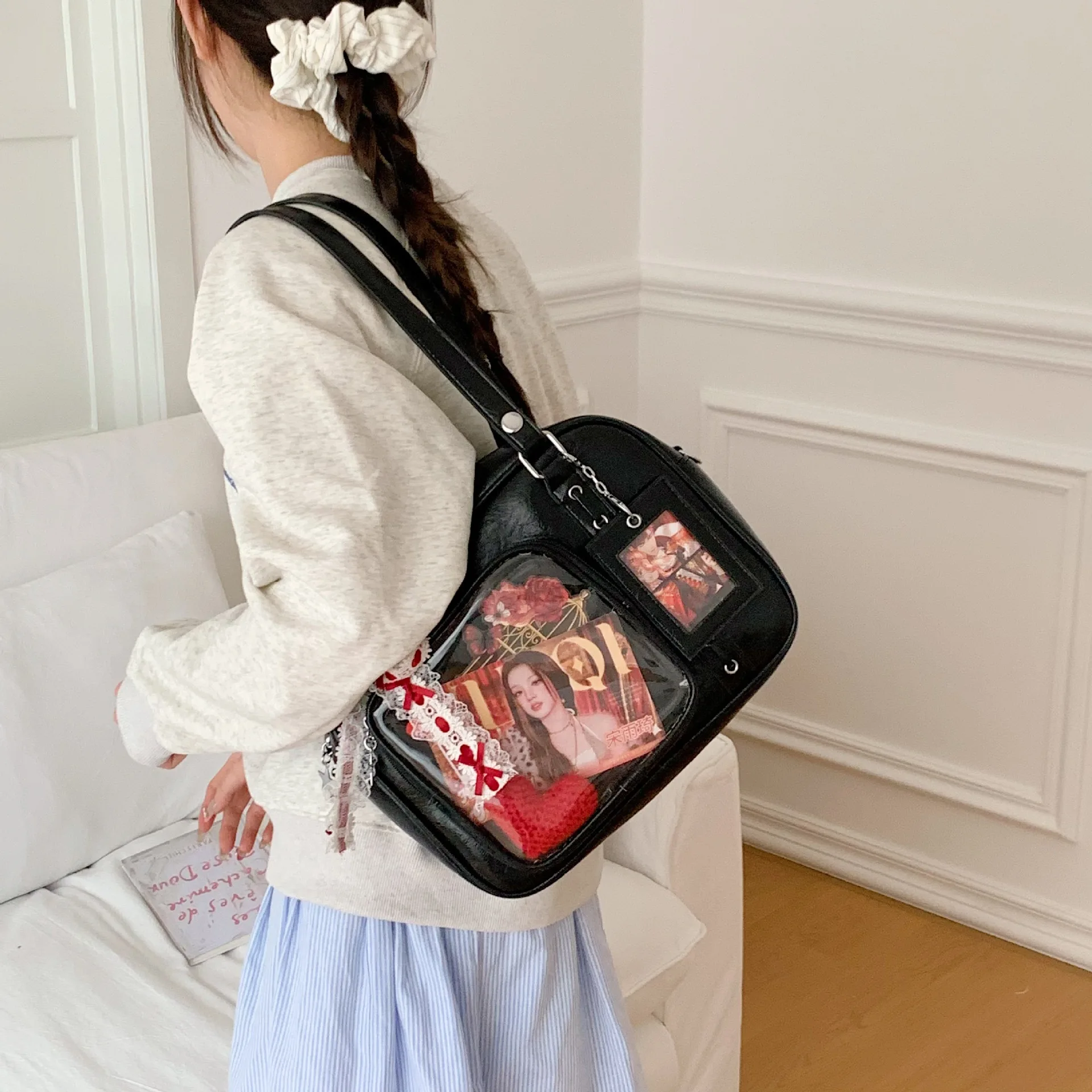 New Cute Kawaii Portable Shoulder Bag Comic Show Star Chasing Crossbody Bag Large Capacity Backpack Sweet and Cool Ita Bag
New Cute Kawaii Portable Shoulder Bag Comic Show Star Chasing Crossbody Bag Large Capacity Backpack Sweet and Cool Ita Bag