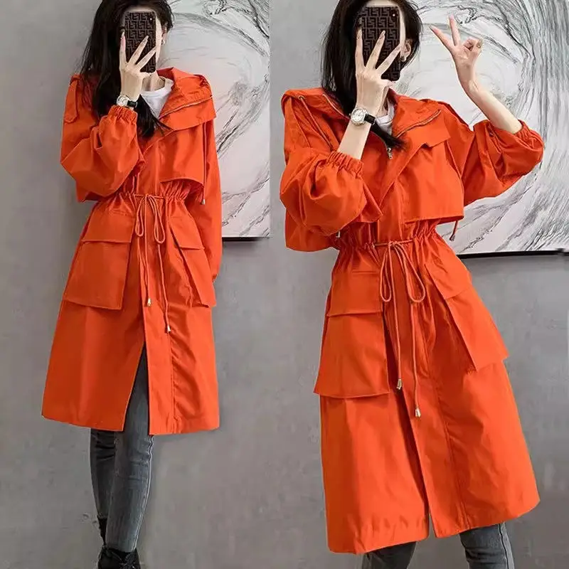 Fashionable Women's Long Coat 2024 Spring And Autumn New Waistband Slimming Top Oversized Clothing Female Trench K525
Fashionable Women's Long Coat 2024 Spring And Autumn New Waistband Slimming Top Oversized Clothing Female Trench K525