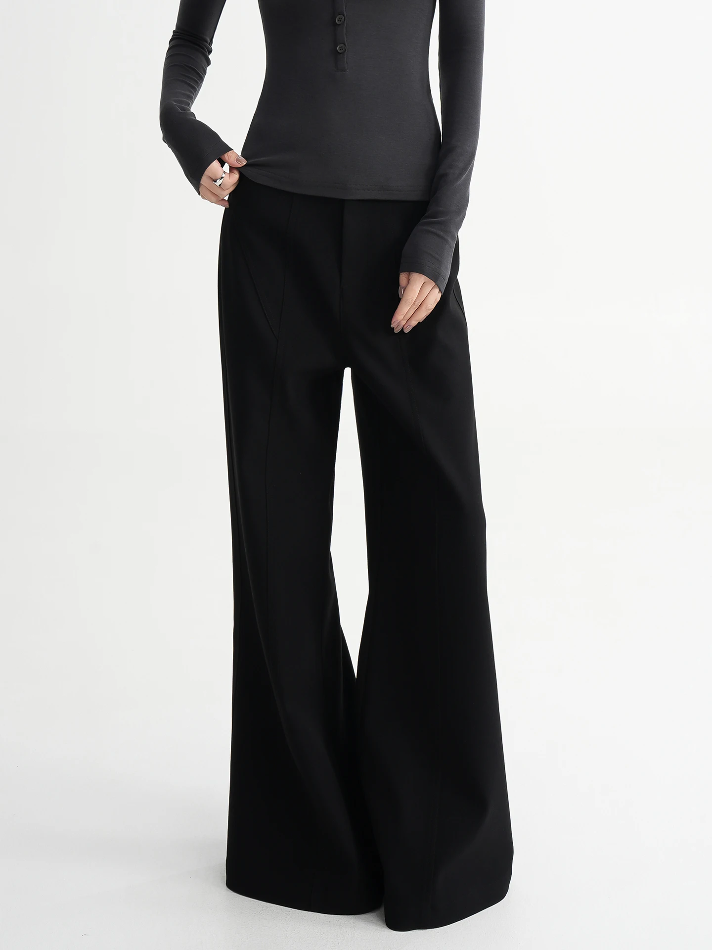 SRYS AME Woolen Casual Pants High Waist Wide Leg Pants Floor Length Trousers Spring Autumn New Style Women's Pants
SRYS AME Woolen Casual Pants High Waist Wide Leg Pants Floor Length Trousers Spring Autumn New Style Women's Pants