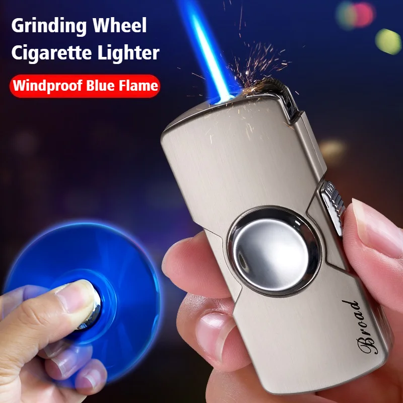Cigar Igniter Rotating Gyro Lighter Windproof Open Flame Blue Fire Smoke Cigarettes Lighters & Smoking Accessories Factory Sales
Cigar Igniter Rotating Gyro Lighter Windproof Open Flame Blue Fire Smoke Cigarettes Lighters & Smoking Accessories Factory Sales