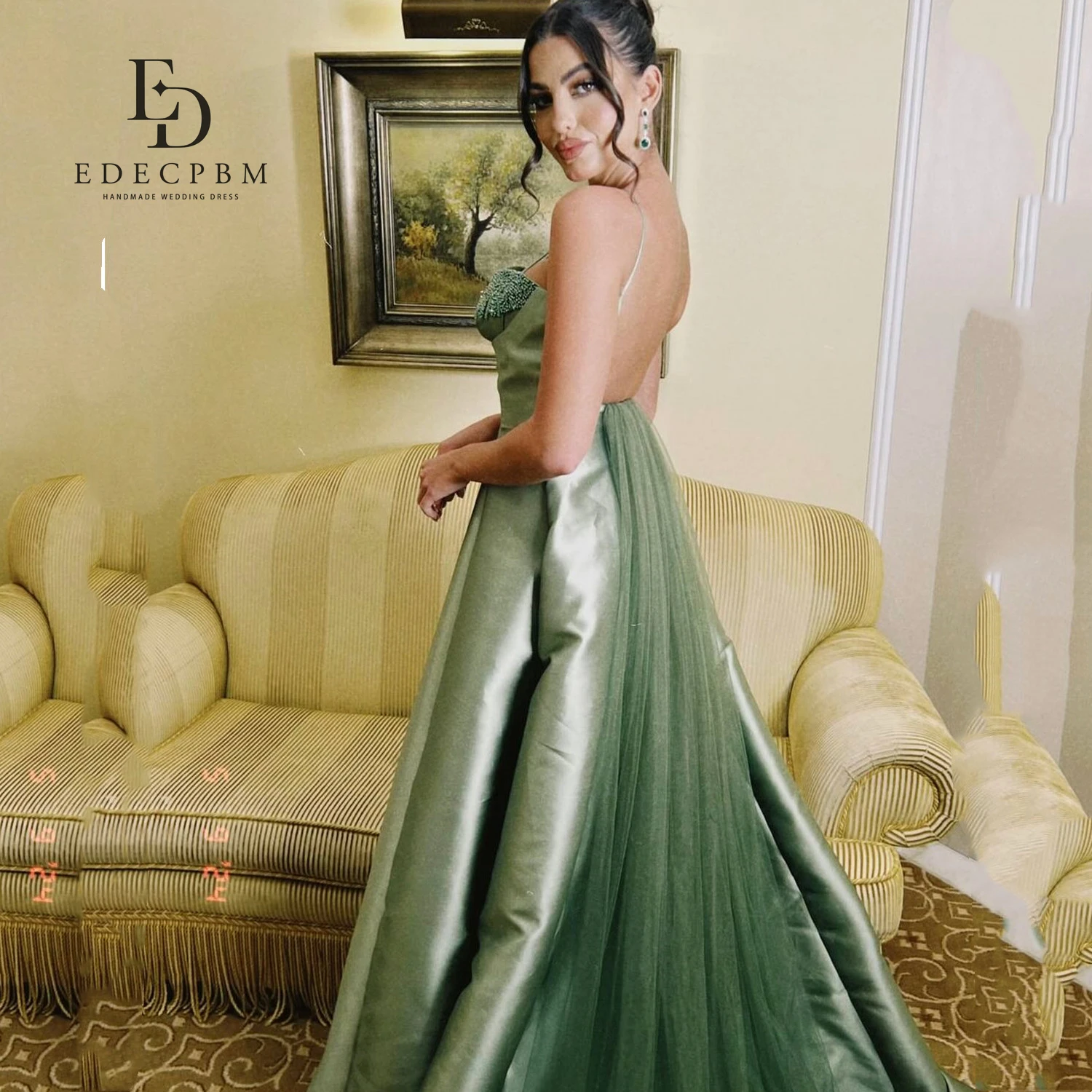 EDECPBM Customized Elegant Women Dresses for Special Occasions Green Women Evening Dress Woman Satin Back-length New in Dresses
EDECPBM Customized Elegant Women Dresses for Special Occasions Green Women Evening Dress Woman Satin Back-length New in Dresses