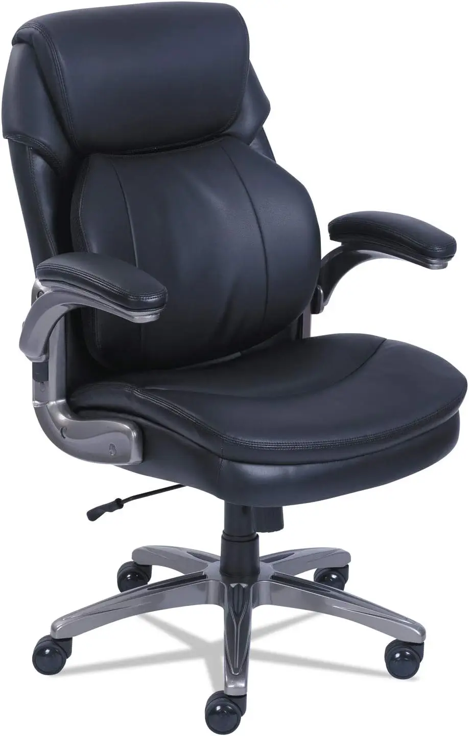 Cosset Mid-Back Executive Chair, Supports Up to 275 Lb, 18.5" to 21.5" Seat Height, Black Seat/Back, Slate Base
Cosset Mid-Back Executive Chair, Supports Up to 275 Lb, 18.5" to 21.5" Seat Height, Black Seat/Back, Slate Base