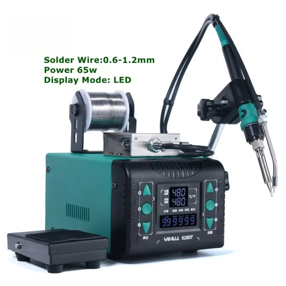 928DT Anti-Static Lead-Free Rework Station Auto Tin Soldering Iron Constant Temperature Multifunctional Foot Soldering Iron
928DT Anti-Static Lead-Free Rework Station Auto Tin Soldering Iron Constant Temperature Multifunctional Foot Soldering Iron