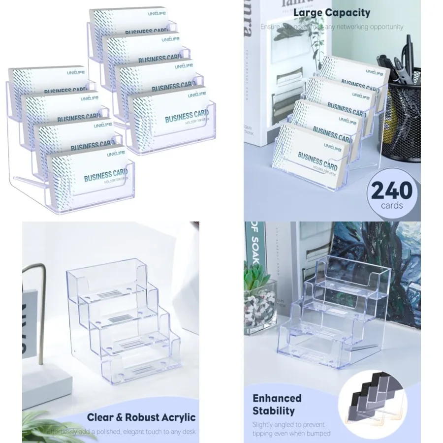 Acrylic Business Card Holder for Desk s Clear Business Card Display Stand for Men and Women Desktop Business Card Organizer Car
Acrylic Business Card Holder for Desk s Clear Business Card Display Stand for Men and Women Desktop Business Card Organizer Car