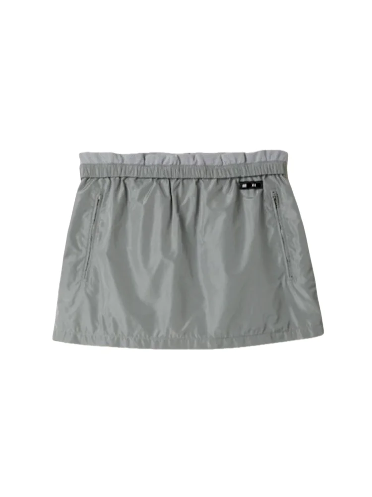 Fashionable Elastic Waist Short Skirt with Letter Emblem Patch Design Spring Summer New Arrival Women's High Waist A-Line Skirt
Fashionable Elastic Waist Short Skirt with Letter Emblem Patch Design Spring Summer New Arrival Women's High Waist A-Line Skirt
