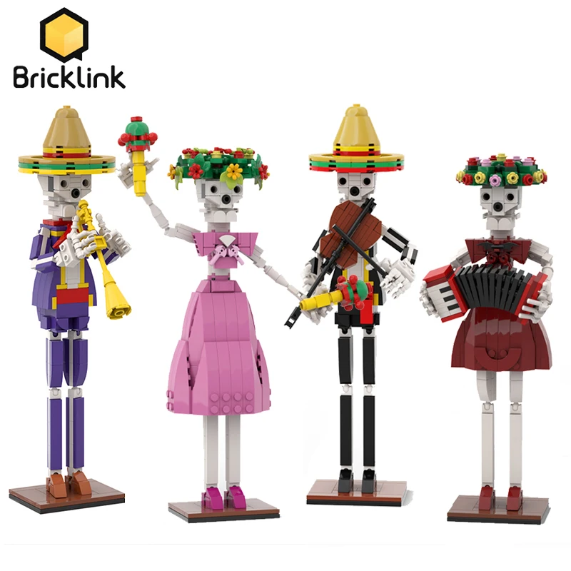 Конструктор Bricklink MOC Ideas «день смерти в Мексике», скелет, музыкант, Хэллоуин, фигурки призраков, детские игрушки, рождественский подарок
Конструктор Bricklink MOC Ideas «день смерти в Мексике», скелет, музыкант, Хэллоуин, фигурки призраков, детские игрушки, рождественский подарок