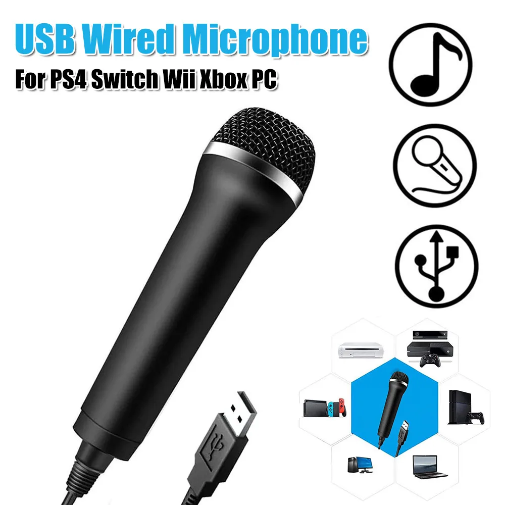 Универсальный проводной USB-микрофон для караоке, для PS4/Switch/Wii/Xbox, ПК, чата, онлайн-обучения, видеоконференций
Универсальный проводной USB-микрофон для караоке, для PS4/Switch/Wii/Xbox, ПК, чата, онлайн-обучения, видеоконференций