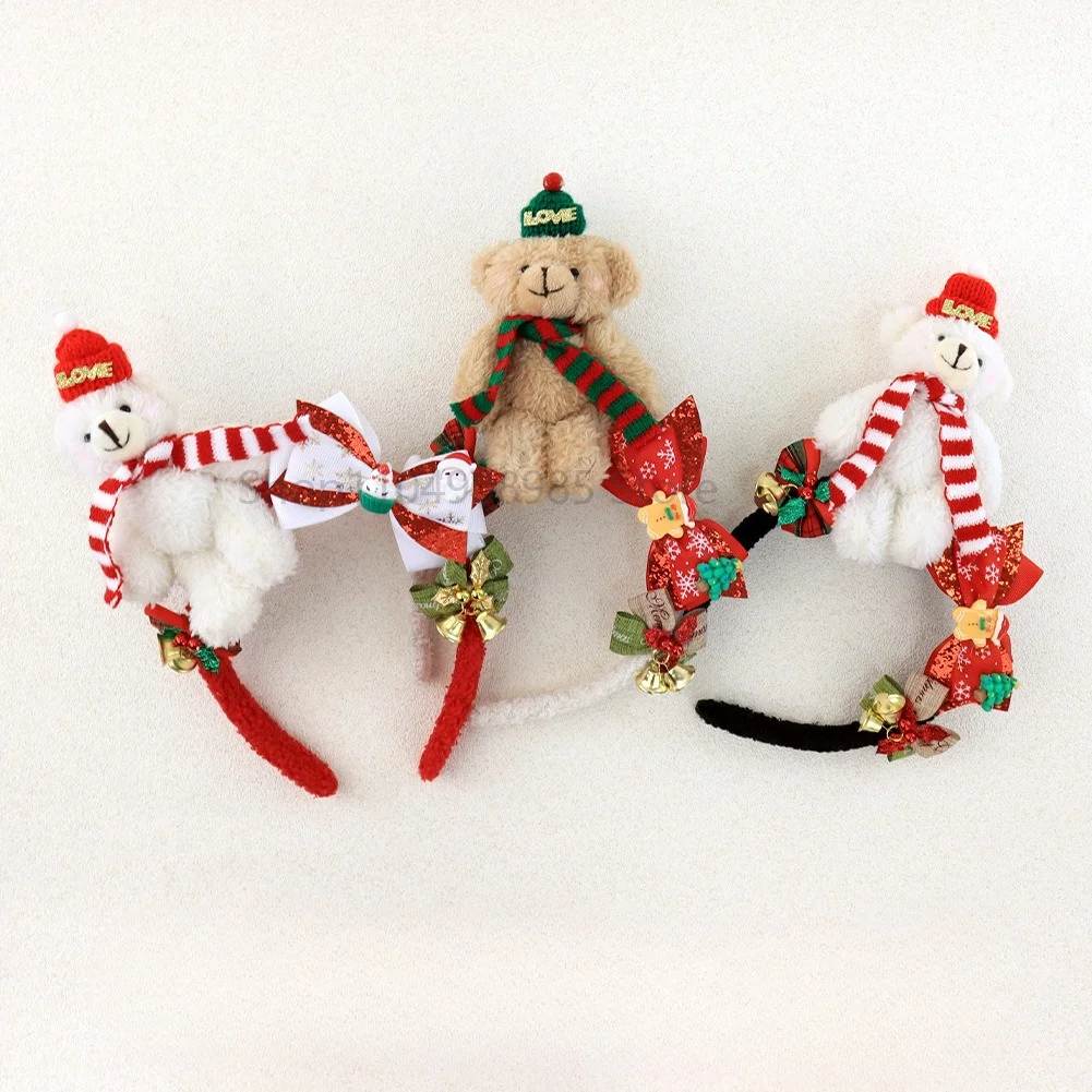 New Christmas Plush Bear Headband,Cute Bow Headgear,Bell Lolita Party Atmosphere Hair Accessories Economic
New Christmas Plush Bear Headband,Cute Bow Headgear,Bell Lolita Party Atmosphere Hair Accessories Economic