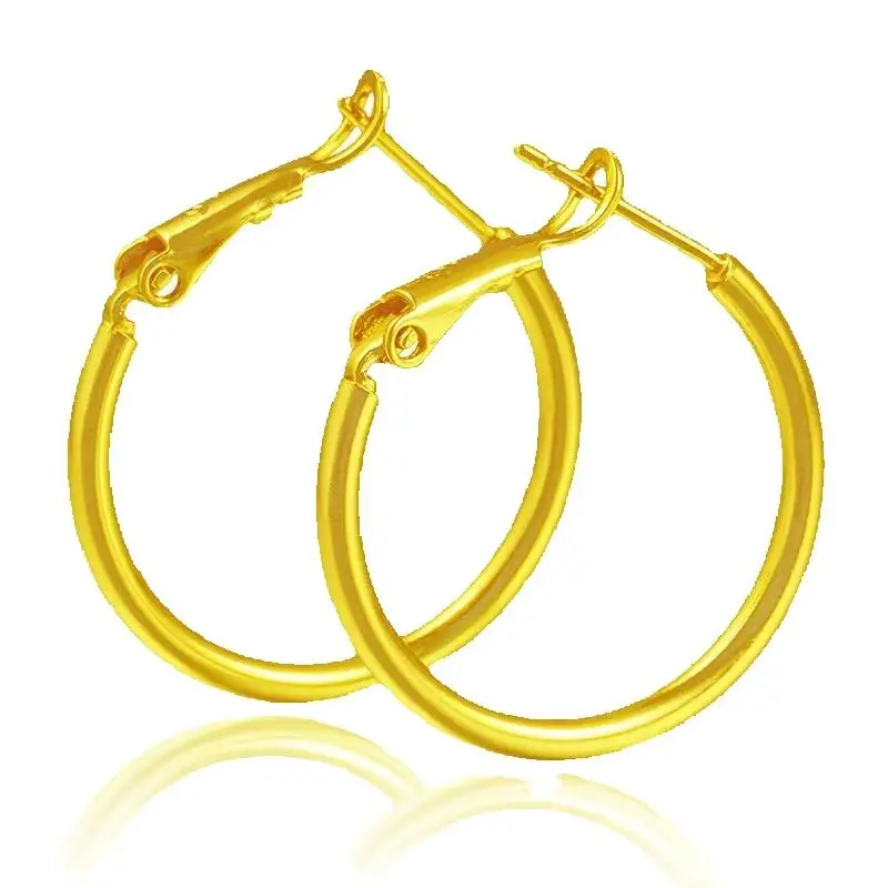High Quality 24K Gold Au999 Women Earrings, Exaggerated Big Atmosphere Smooth Large Click Hoop Earring
High Quality 24K Gold Au999 Women Earrings, Exaggerated Big Atmosphere Smooth Large Click Hoop Earring