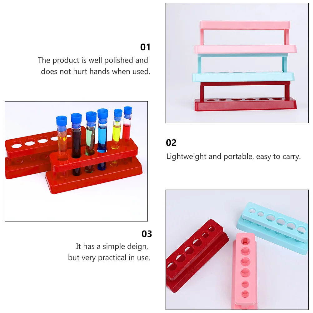 6 Pcs Test Tube Rack Plastic Vial Lab Tubes Organizer Holder Stand Racks Multi-functional
6 Pcs Test Tube Rack Plastic Vial Lab Tubes Organizer Holder Stand Racks Multi-functional