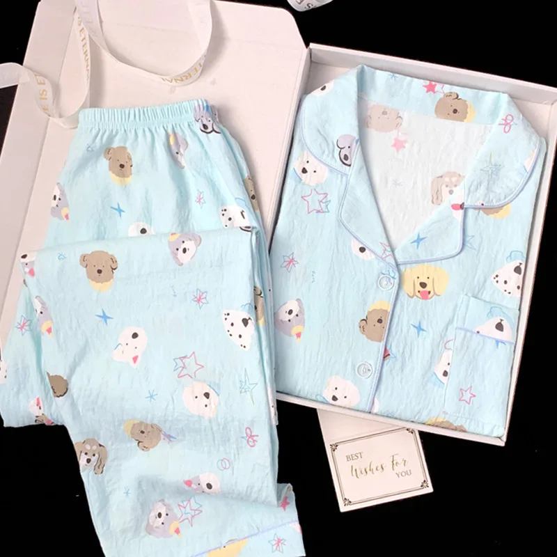 Autumn Ins Lazy Wind Pajamas Female Cloud Cotton Homewear Set Teenage Students Cute Long-Sleeved Long Trousers Homewear Set
Autumn Ins Lazy Wind Pajamas Female Cloud Cotton Homewear Set Teenage Students Cute Long-Sleeved Long Trousers Homewear Set