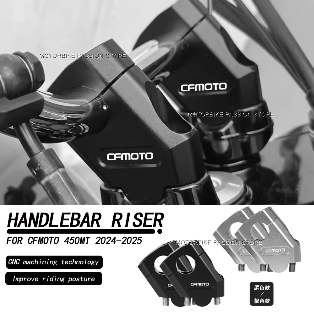 450 MT Motorcycle Handlebar Riser Clamp CNC Handle Bar Lift Extend Adapter Mount For CFMOTO CF MOTO 450MT MT450 MT 450 2024-2025
450 MT Motorcycle Handlebar Riser Clamp CNC Handle Bar Lift Extend Adapter Mount For CFMOTO CF MOTO 450MT MT450 MT 450 2024-2025