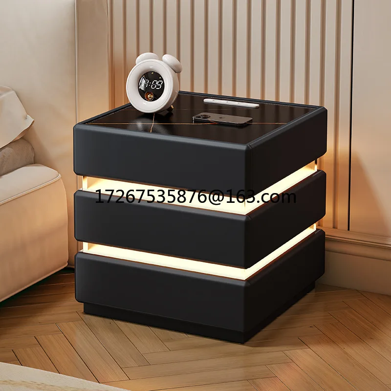 Floating feeling simple bedside tablelight luxury modern multifunctional smart bedside table with light, bedroom storage cabinet
Floating feeling simple bedside tablelight luxury modern multifunctional smart bedside table with light, bedroom storage cabinet