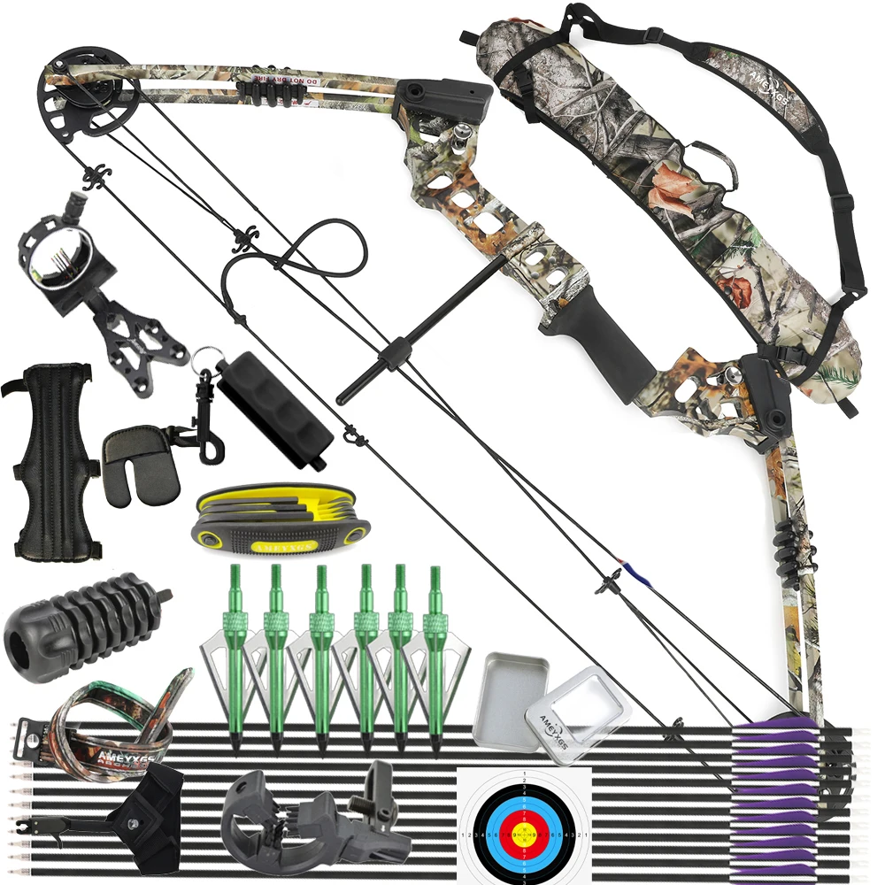20-70 Lbs Compound Bow and Carbon Arrows Set Archery 320 FPS for Adult Right Hand Hunting Shooting Target Powerful Bow
20-70 Lbs Compound Bow and Carbon Arrows Set Archery 320 FPS for Adult Right Hand Hunting Shooting Target Powerful Bow