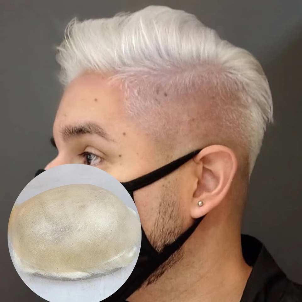 Белый платиновый блонд # Мужской парик 60R, плотность 100%, супернатуральная линия роста волос, ультратонкий 0.04 мм, серый, из натуральных человеческих волос, микропротез на основе микрофибры
Белый платиновый блонд # Мужской парик 60R, плотность 100%, супернатуральная линия роста волос, ультратонкий 0.04 мм, серый, из натуральных человеческих волос, микропротез на основе микрофибры