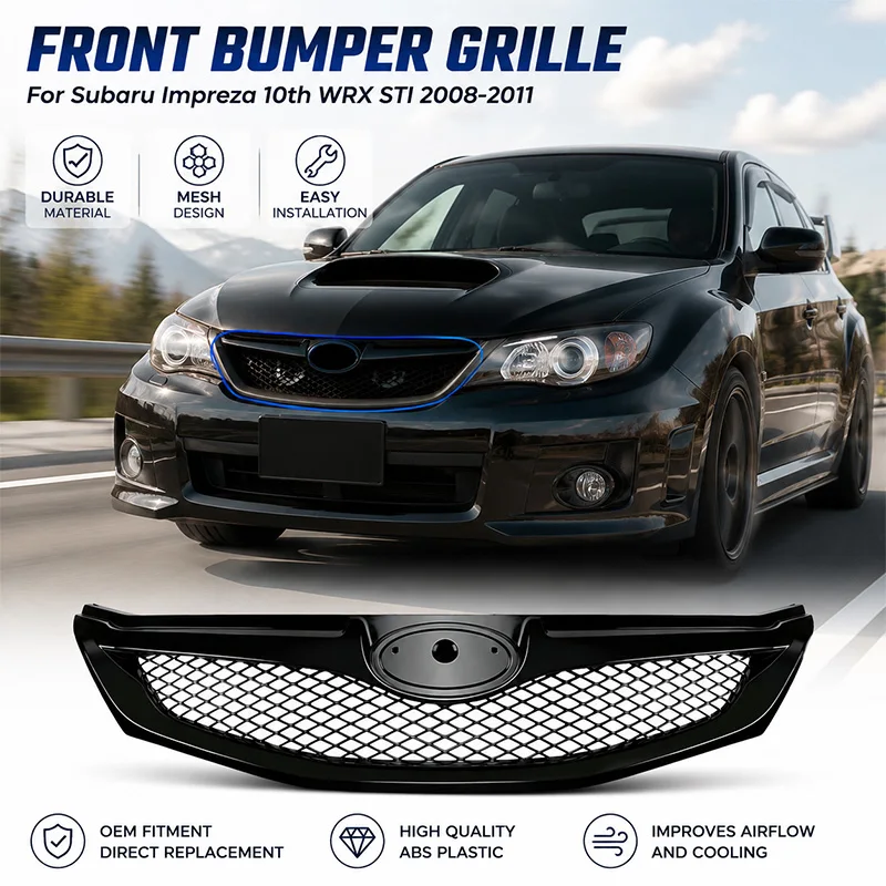 Sport Grille Racing Front Bumper Replacement Grill For Subaru Impreza 10TH GEN WRX STi 2008 2009 2010 2011 Honeycomb Mesh Grill
Sport Grille Racing Front Bumper Replacement Grill For Subaru Impreza 10TH GEN WRX STi 2008 2009 2010 2011 Honeycomb Mesh Grill