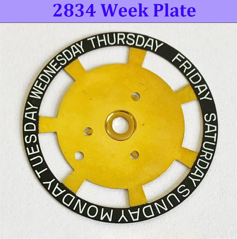Movement Week Plate Suitable for 2834 Mechanical Movement 12 o'clock Week Plate 2834 Black Week Plate 12H Watch Accessories
Movement Week Plate Suitable for 2834 Mechanical Movement 12 o'clock Week Plate 2834 Black Week Plate 12H Watch Accessories
