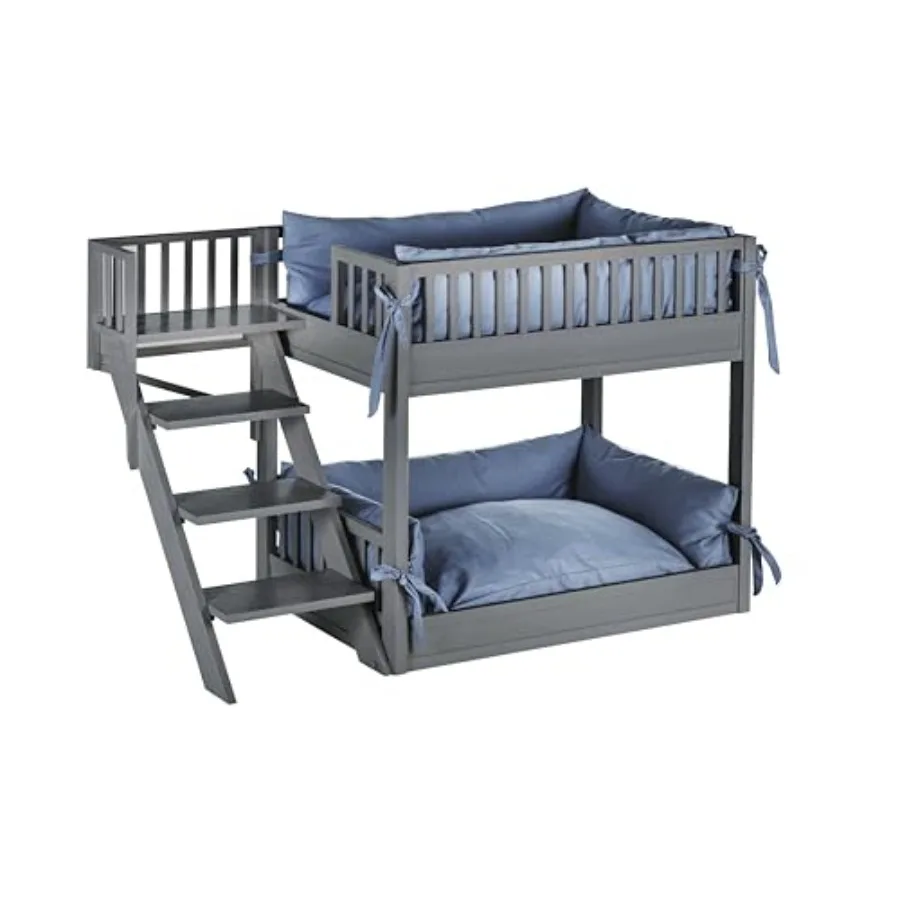 ECOFLEX Aspen Dog Bunk Bed in Grey Memory Foam Cushions with Wide Stairs Non-Toxic Materials Easy Assembly for Pet Comfort
ECOFLEX Aspen Dog Bunk Bed in Grey Memory Foam Cushions with Wide Stairs Non-Toxic Materials Easy Assembly for Pet Comfort