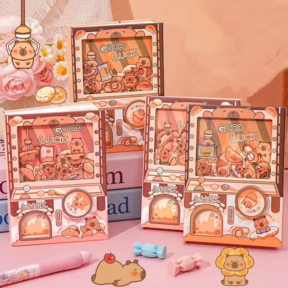 Portable Color Inner Page Gashapon Mahines Notebook Relaxing Shaking Capybara Notebook Diary Cartoon Square Writing Pad Office
Portable Color Inner Page Gashapon Mahines Notebook Relaxing Shaking Capybara Notebook Diary Cartoon Square Writing Pad Office