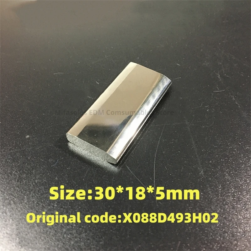 1PCS X088D493H02 BA8 Power Feed Contact (Tungsten Steel) 38x18x5mm for Mit subishi DWC-BA8,BA24,NA series Wire Cut EDM Machine
1PCS X088D493H02 BA8 Power Feed Contact (Tungsten Steel) 38x18x5mm for Mit subishi DWC-BA8,BA24,NA series Wire Cut EDM Machine