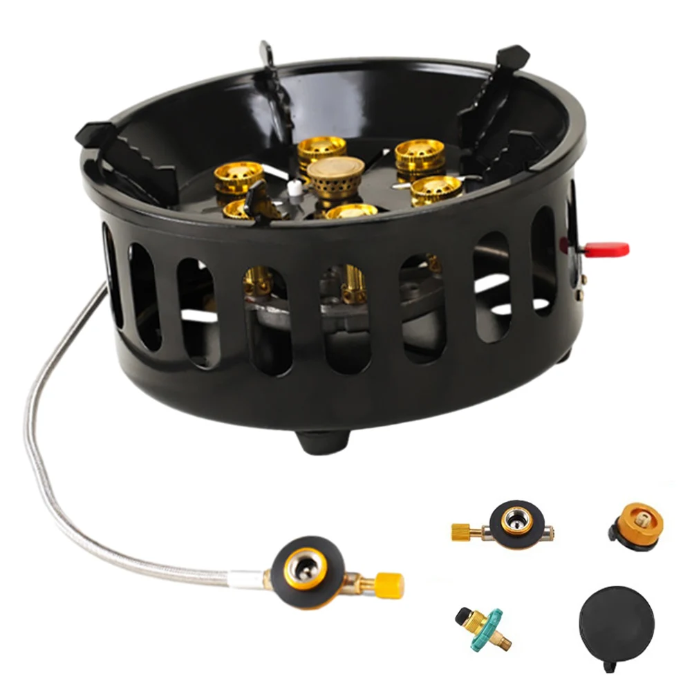 23000W 7-Core Camping Stove Strong Fire Power Gase Burner Windproof Stove Outdoor Stoves Hiking With Bag
23000W 7-Core Camping Stove Strong Fire Power Gase Burner Windproof Stove Outdoor Stoves Hiking With Bag