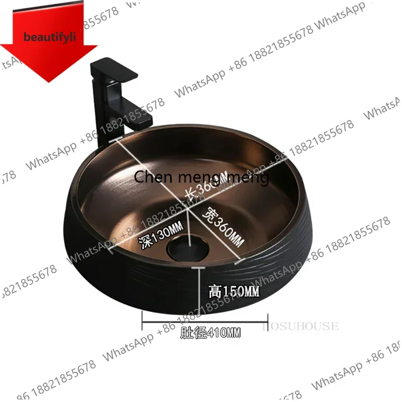 A44 Modern Black Bathroom Sinks Simple Round Wash Basin Kitchen Sink Creative Toilet Above Counter Basin home Bathroom Washing S
A44 Modern Black Bathroom Sinks Simple Round Wash Basin Kitchen Sink Creative Toilet Above Counter Basin home Bathroom Washing S