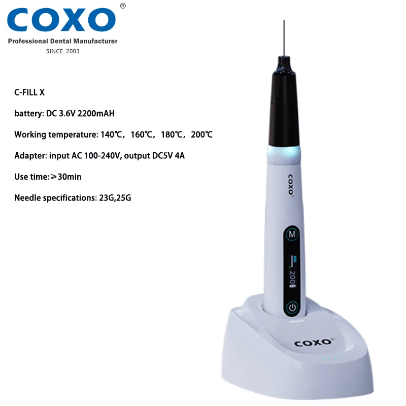 COXO C-FILL X SET Dental Endodontic Occlusion System Color Display Screen Dental Electric Root Canal Filling Instrument
COXO C-FILL X SET Dental Endodontic Occlusion System Color Display Screen Dental Electric Root Canal Filling Instrument
